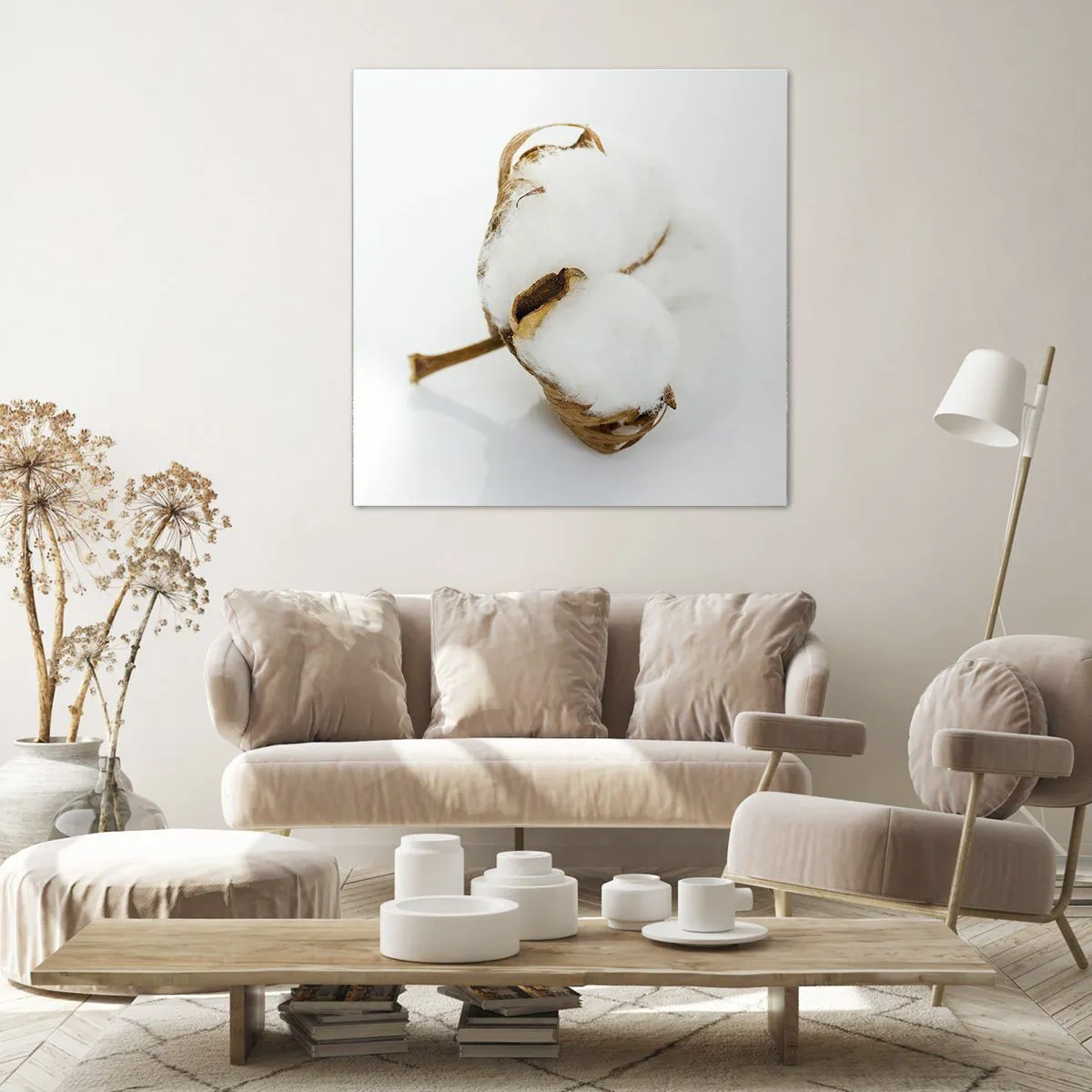 Lærredstryk - Billede på lærred - Blød af natur - 60x60 cm