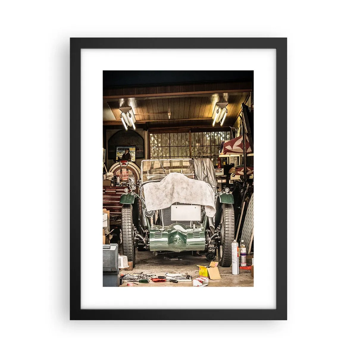 Plakat i sort ramme - Tilbage til fortiden - 30x40 cm