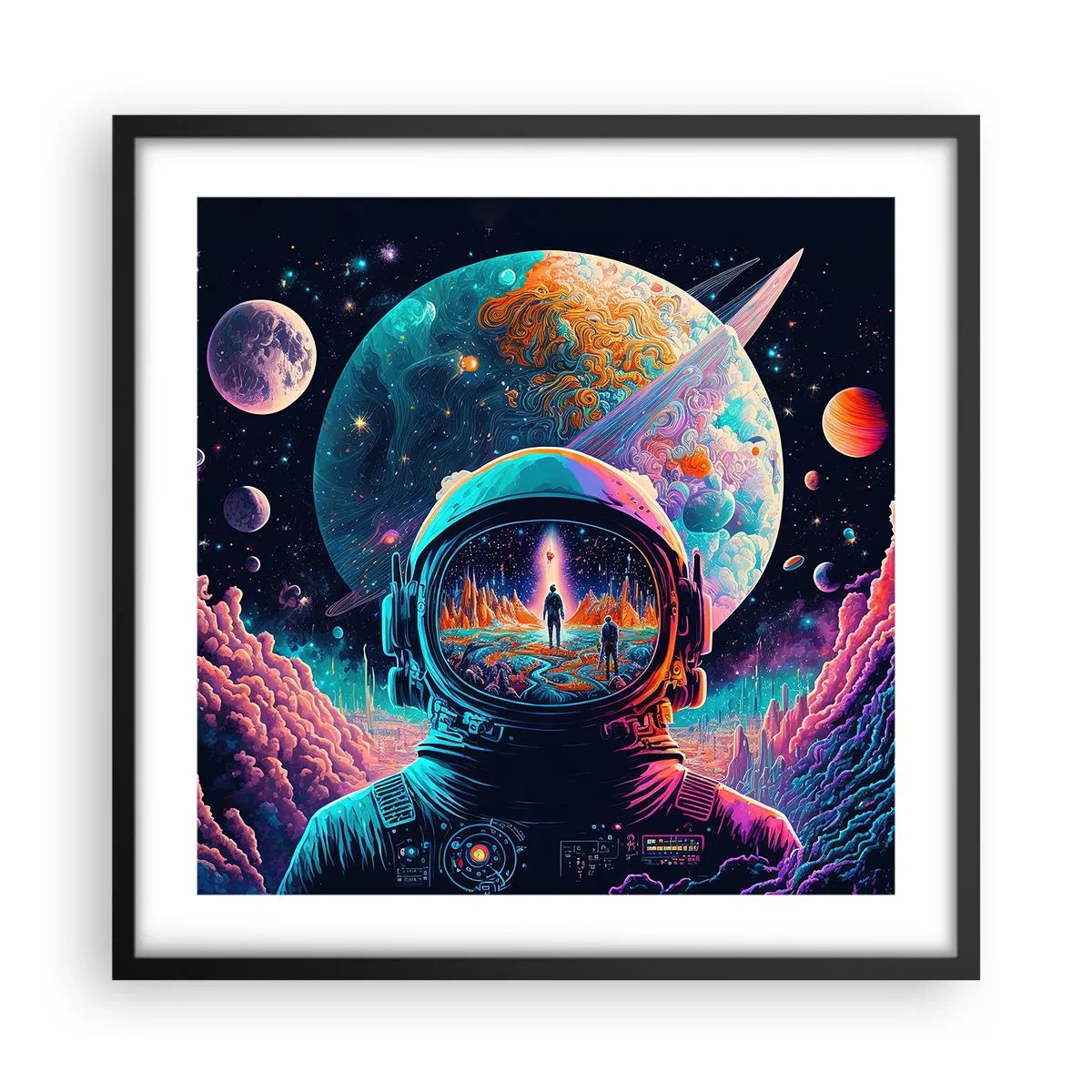 Plakat i sort ramme - Filosoffer har aldrig drømt - 50x50 cm