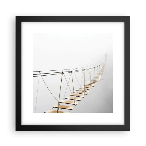 Plakat i sort ramme - Hvor vil det føre dig hen? - 30x30 cm