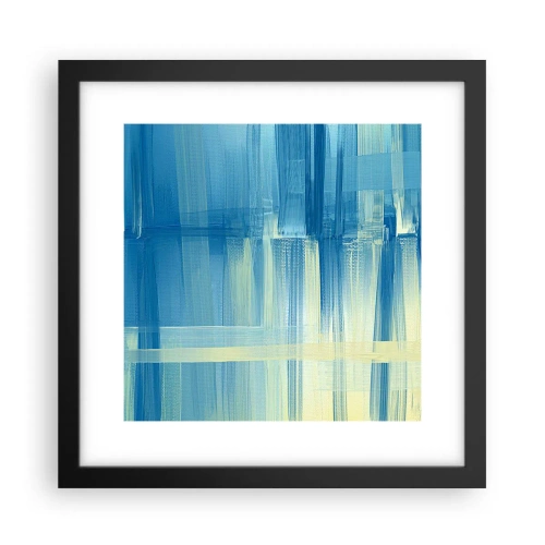 Plakat i sort ramme - Komposition i turkis - 30x30 cm