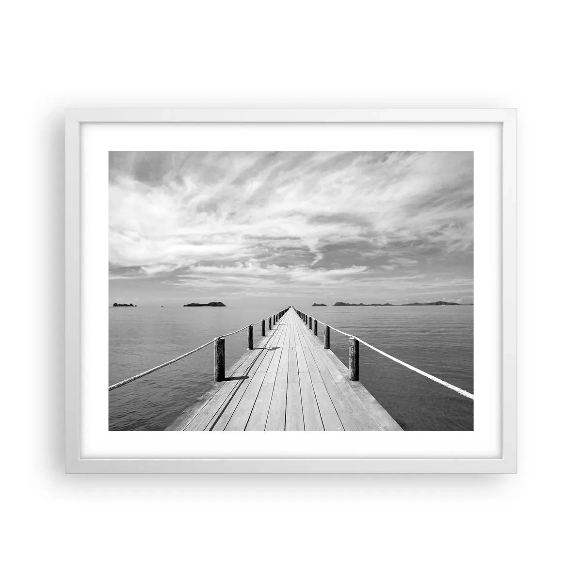 Plakat i hvid ramme - Eller måske en rejse... - 50x40 cm