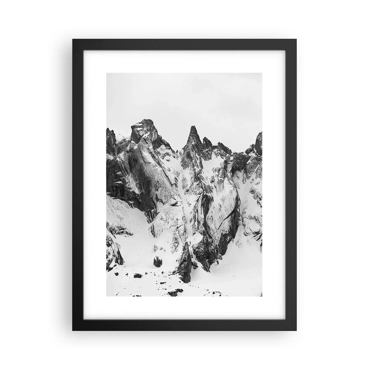 Plakat i sort ramme - Granit truende højderyg - 30x40 cm
