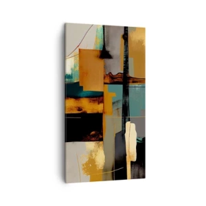 Lærredstryk - Billede på lærred - Abstraktion - lys og skygge - 45x80 cm