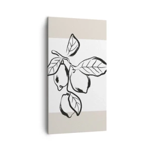 Lærredstryk - Billede på lærred - Hvor citronen modner... - 45x80 cm