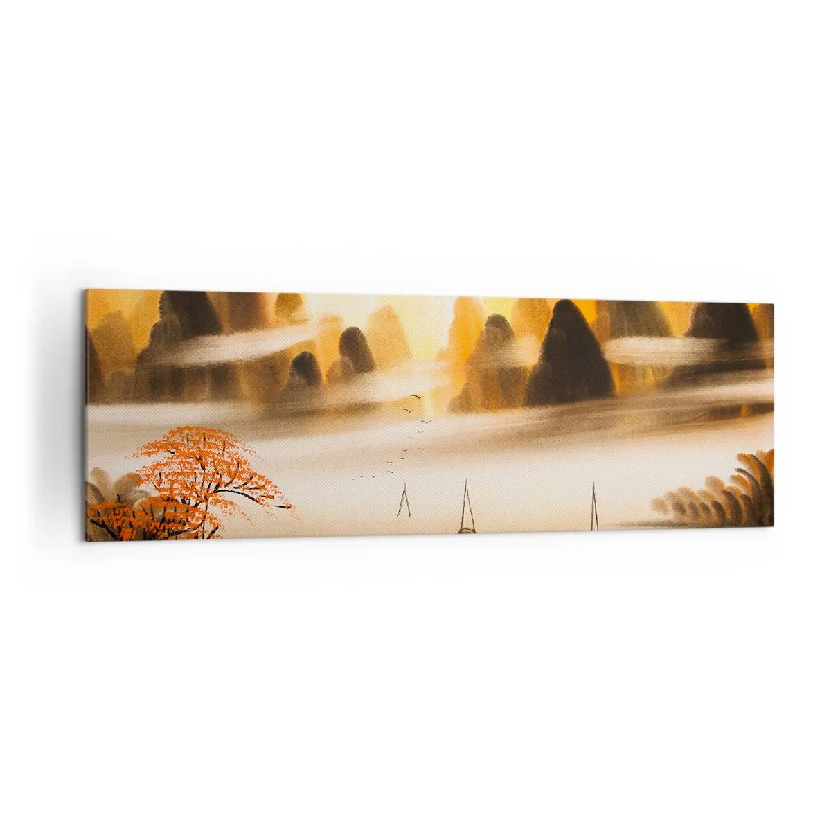 Lærredstryk - Billede på lærred - Længere væk end det fjerne Østen - 160x50 cm