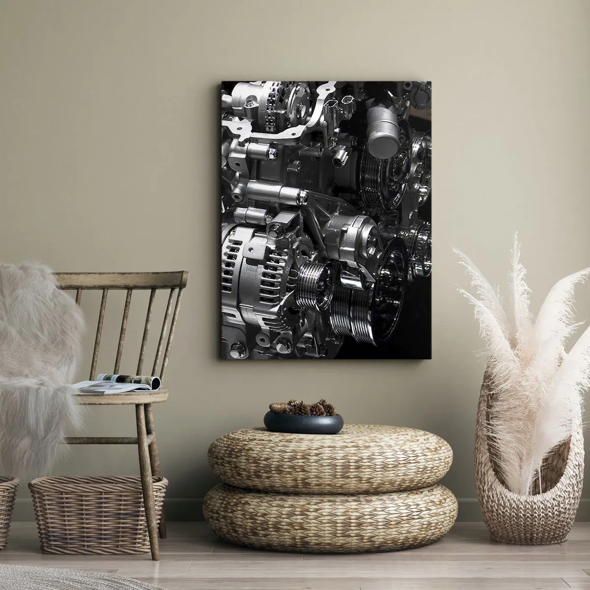 Lærredstryk - Billede på lærred - Stål, smuk, stærk - 45x80 cm