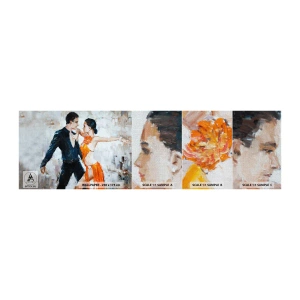Prøve Fototapet Premium Canvas - Dirty dancing - Abstraktion, Dans, Tango - 100x30 cm