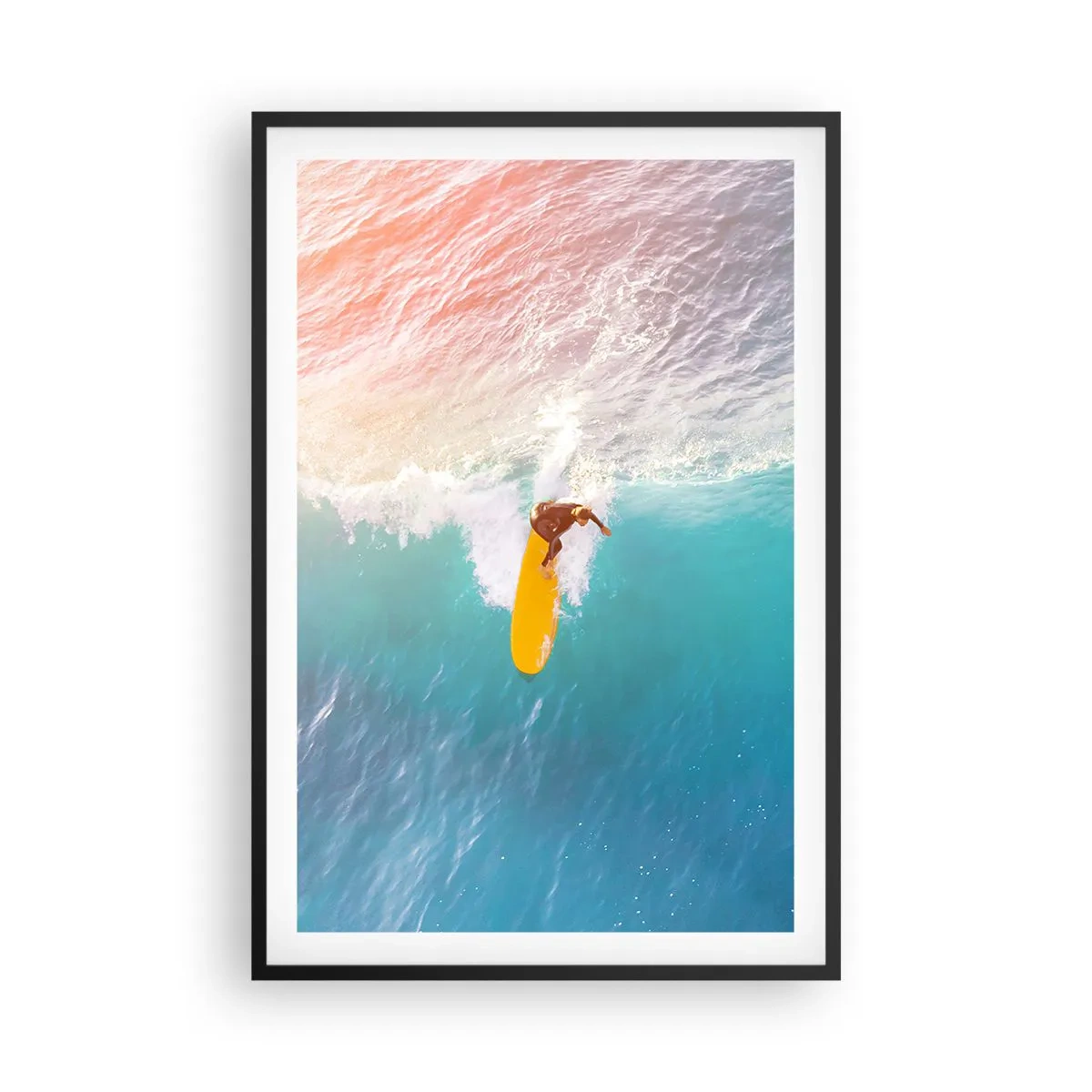 Plakat i sort ramme - Ocean rytter - 61x91 cm