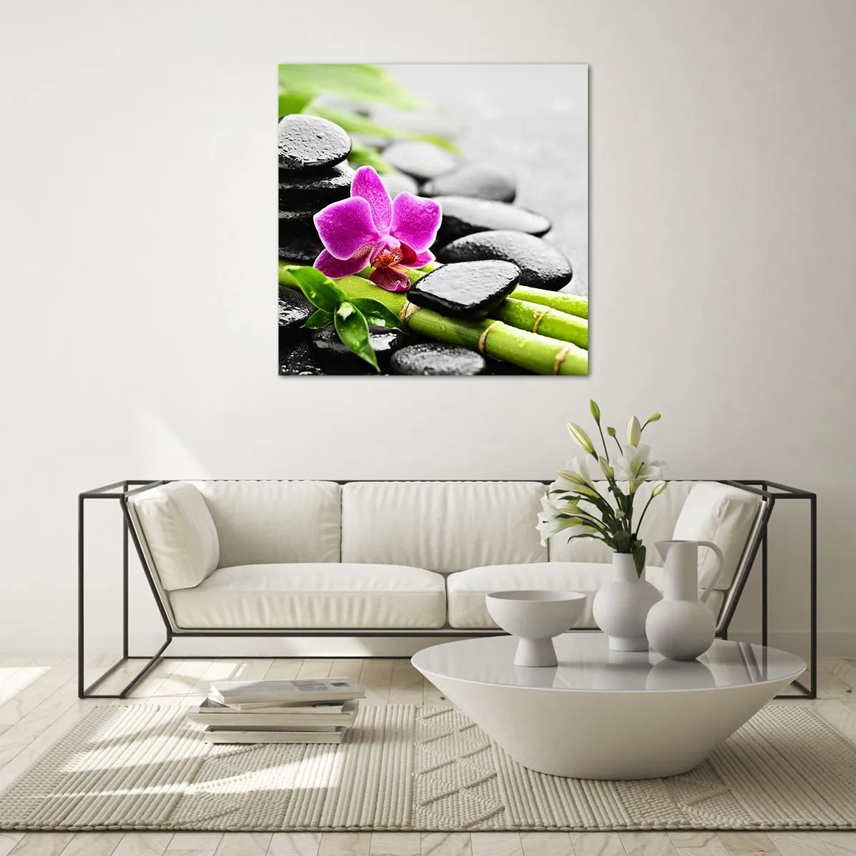 Billede på glas - I en fredelig balance - 40x40 cm