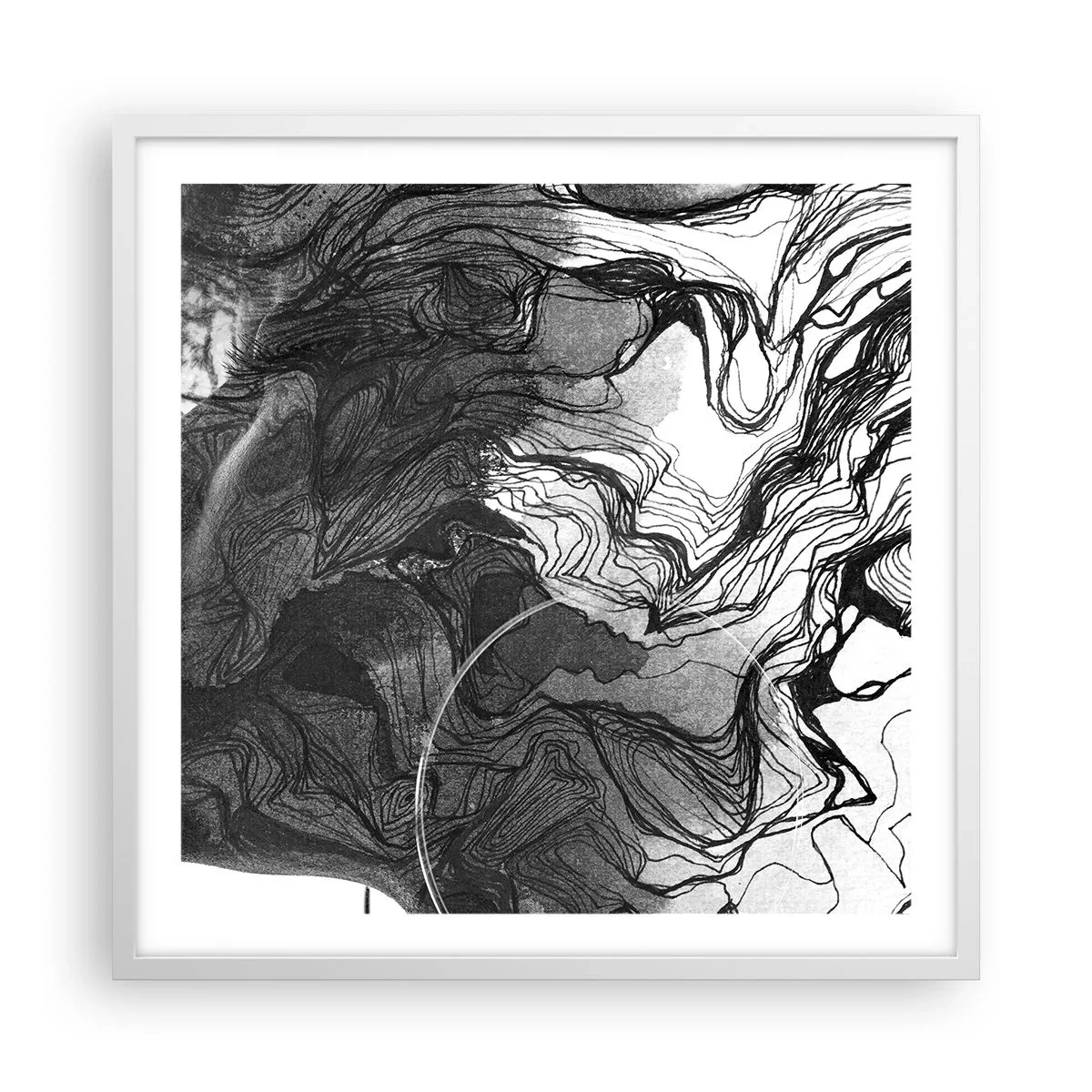 Plakat i hvid ramme - Forviklet i drømme - 60x60 cm