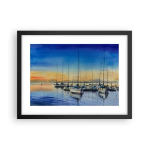Plakat i sort ramme - Slutningen på en god dag - 40x30 cm