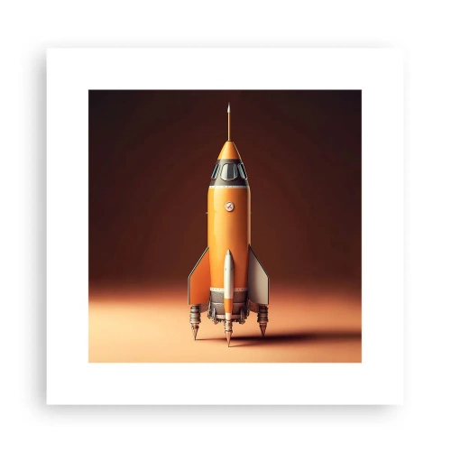 Plakat - Det begynder med en drøm - 30x30 cm