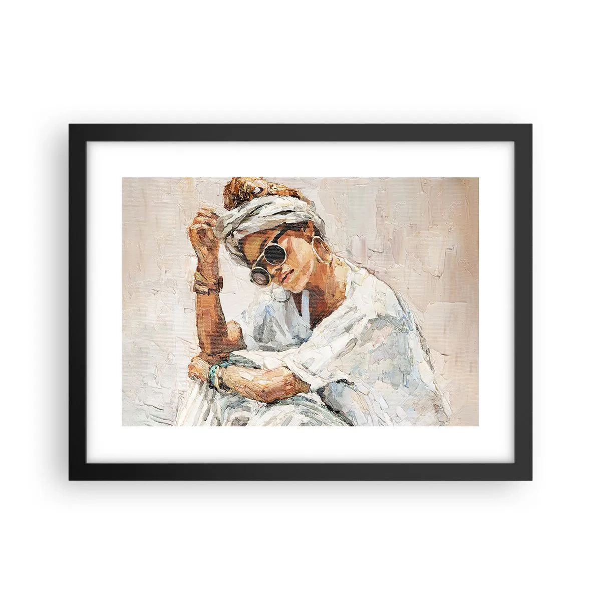 Plakat i sort ramme - Portræt i fuldt sollys - 40x30 cm