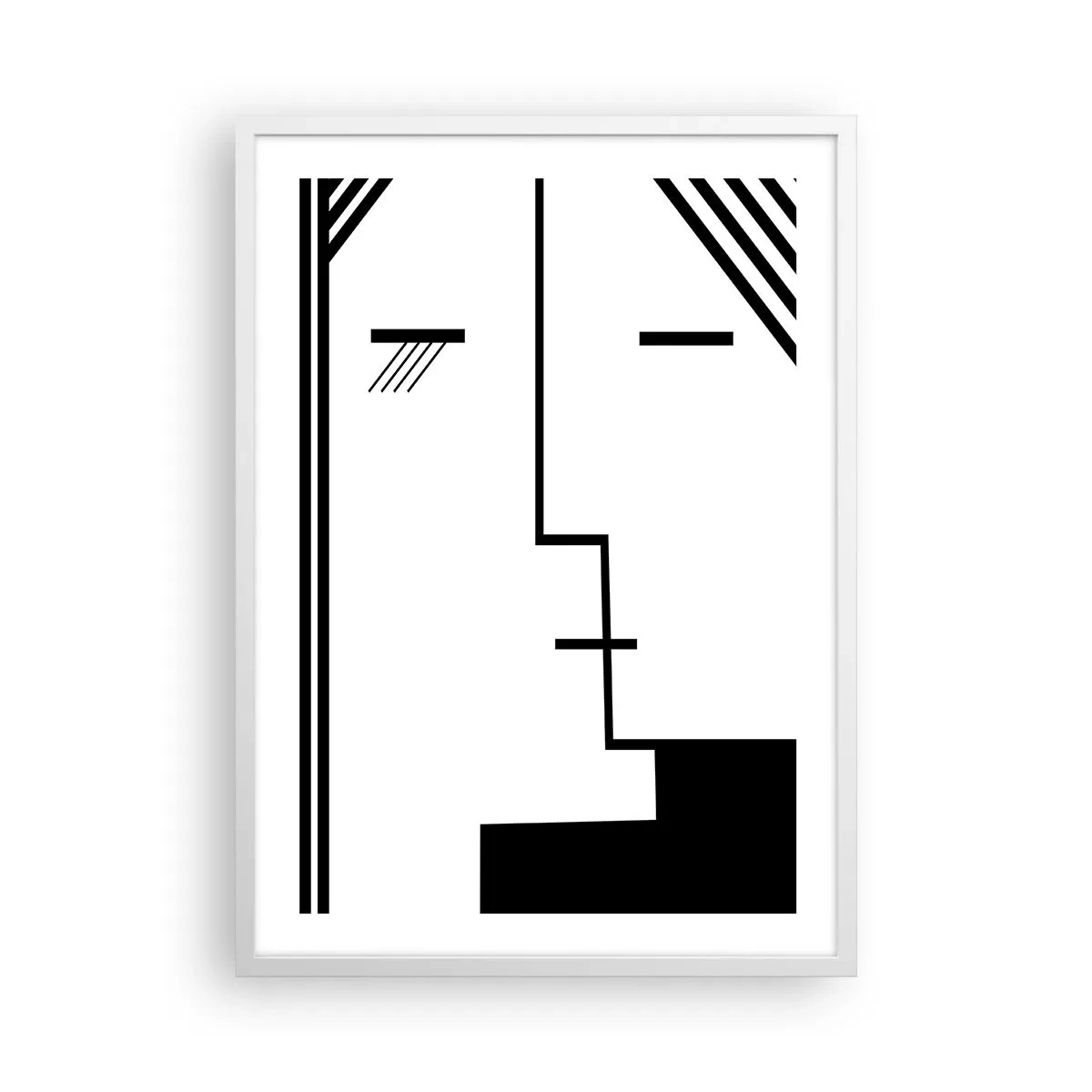 Plakat i hvid ramme - Bare et kys - 50x70 cm