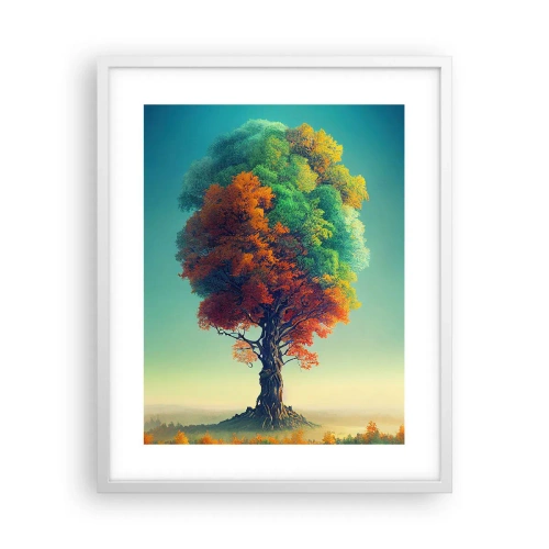 Plakat i hvid ramme - Eg - naturens fader - 40x50 cm