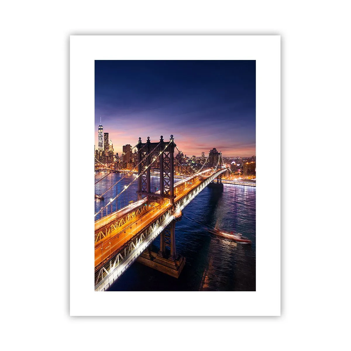 Plakat - En lysende bro til hjertet af byen - 30x40 cm
