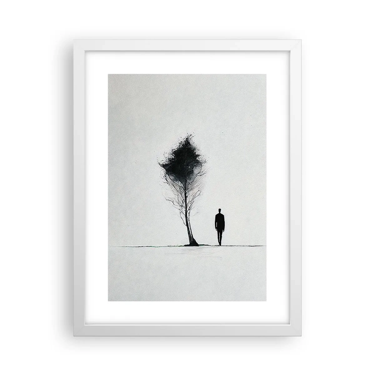 Plakat i hvid ramme - Vi vandrer alle - 30x40 cm