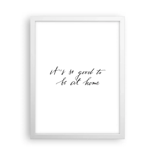 Plakat i hvid ramme - Hele sandheden - 30x40 cm