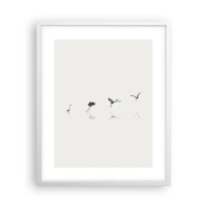 Plakat i hvid ramme - Fire enkle trin - 40x50 cm