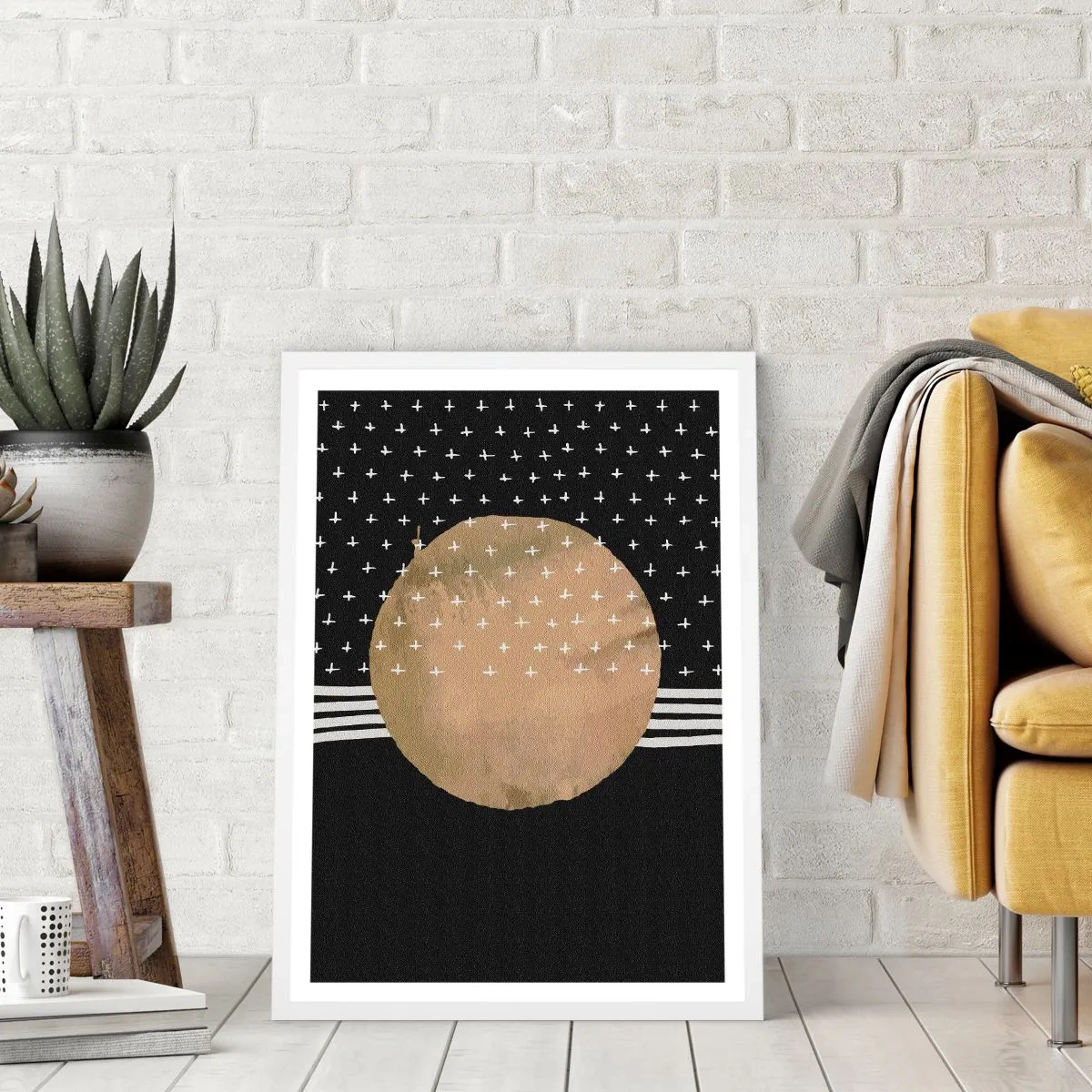 Plakat i hvid ramme - Komposition: galaksens flag - 30x40 cm