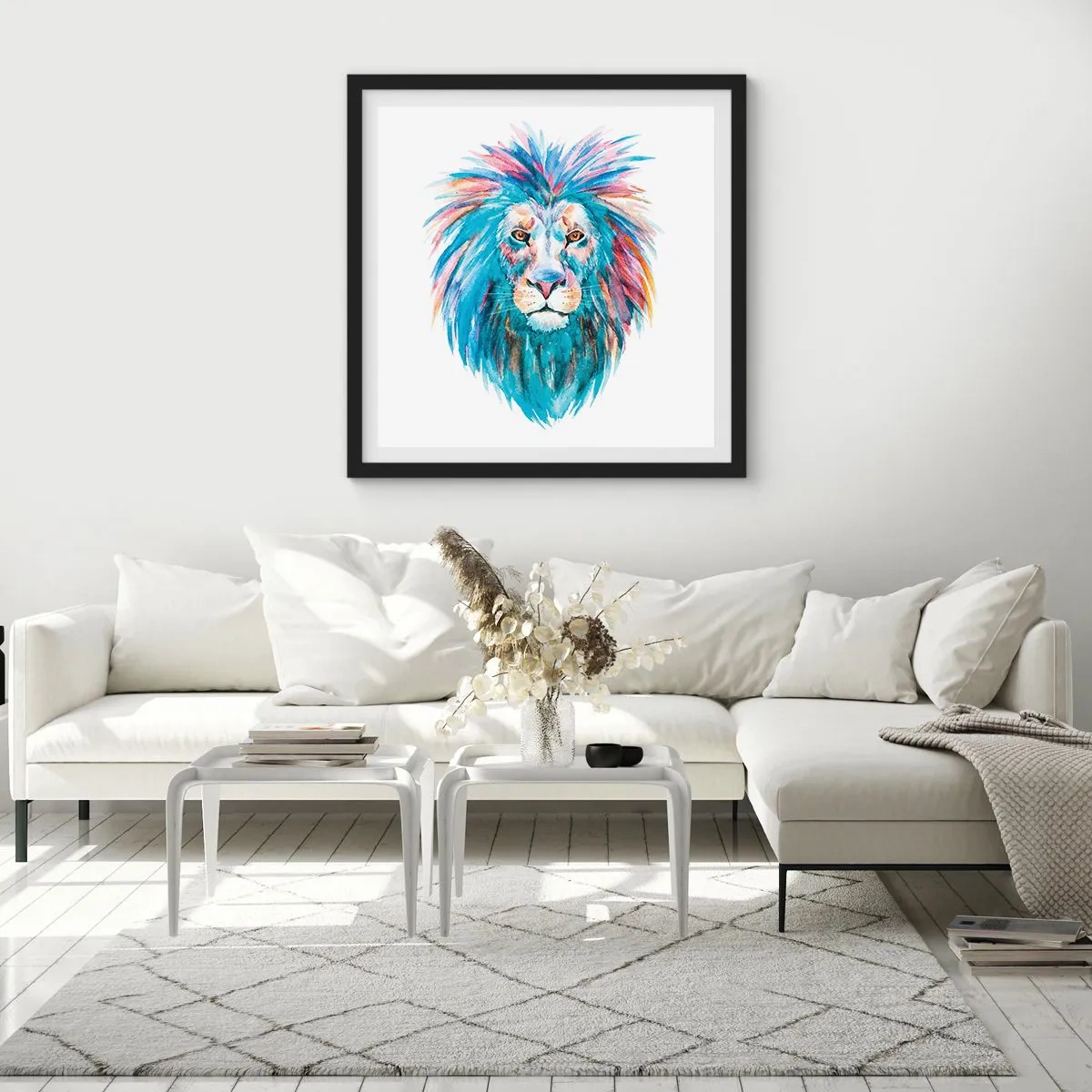 Plakat i sort ramme - En elektrificerende aura - 60x60 cm