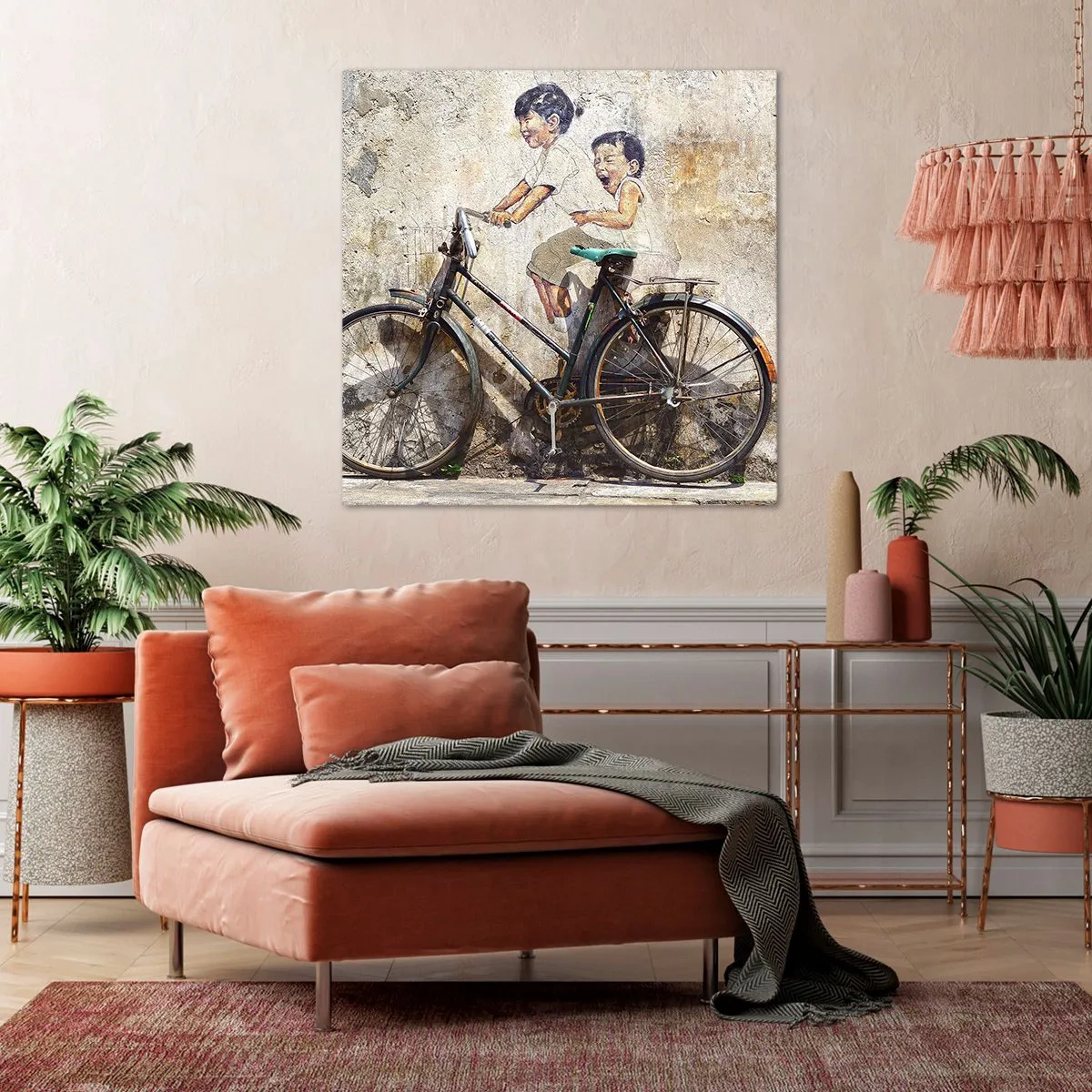 Lærredstryk - Billede på lærred - Sandt eller falsk? - 60x60 cm