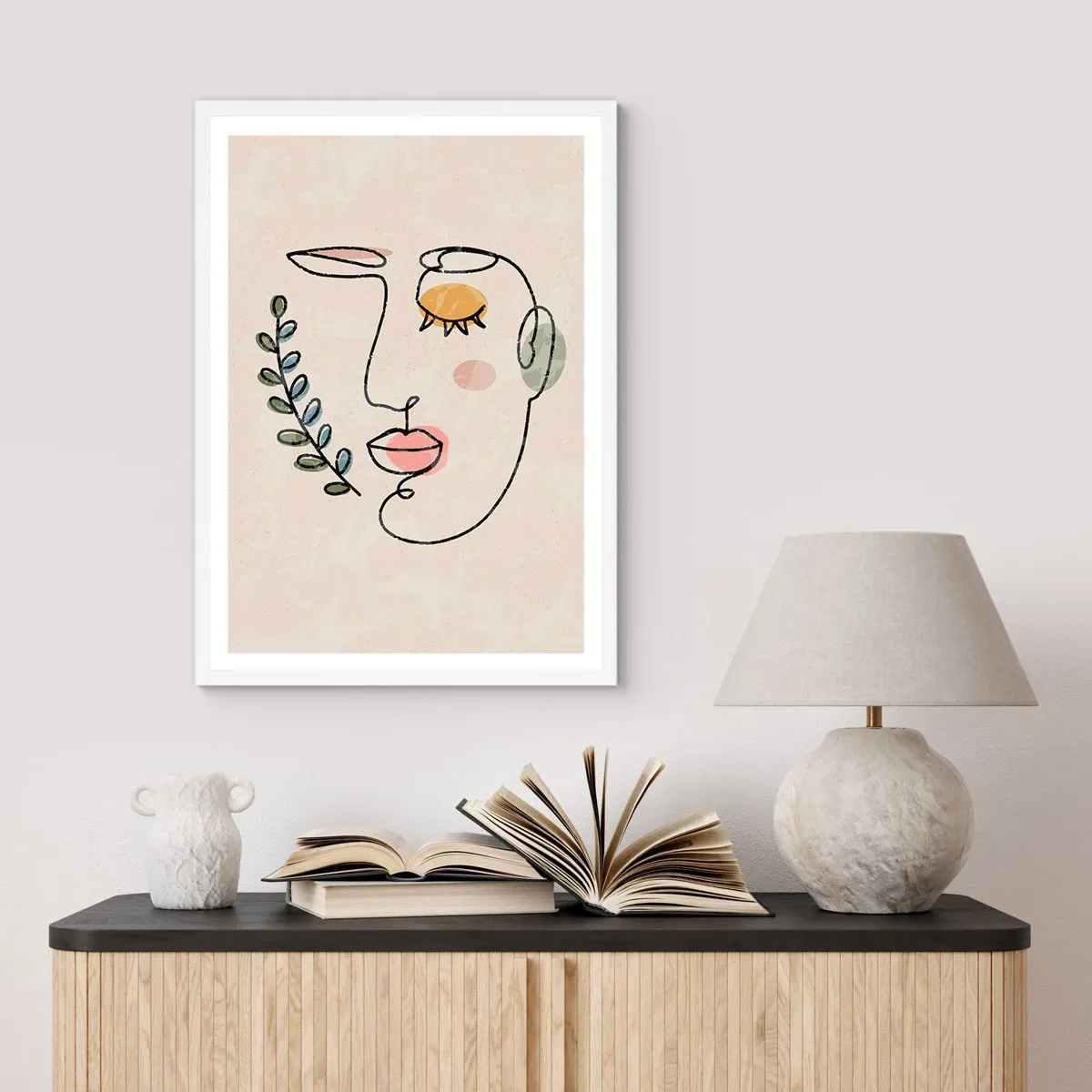 Plakat i hvid ramme - Ro fundet - 70x100 cm