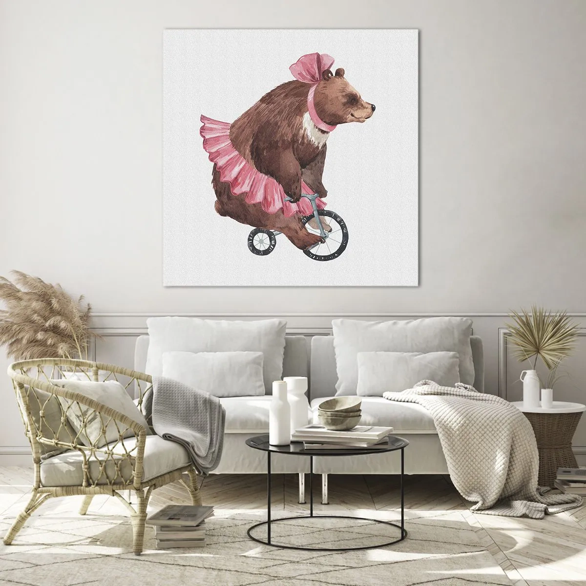 Billede på glas - Sikke et cirkus! - 40x40 cm