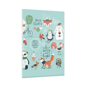 Billede på glas - Må det altid være jul allerede nu! - 80x120 cm