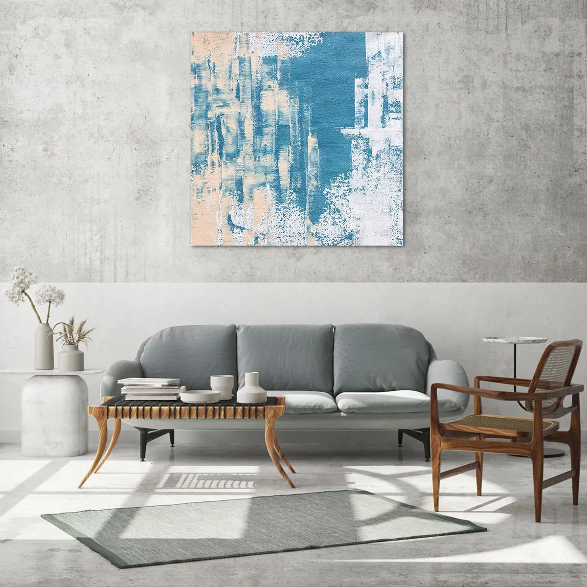 Billede på glas - Gennem istappen - 60x60 cm