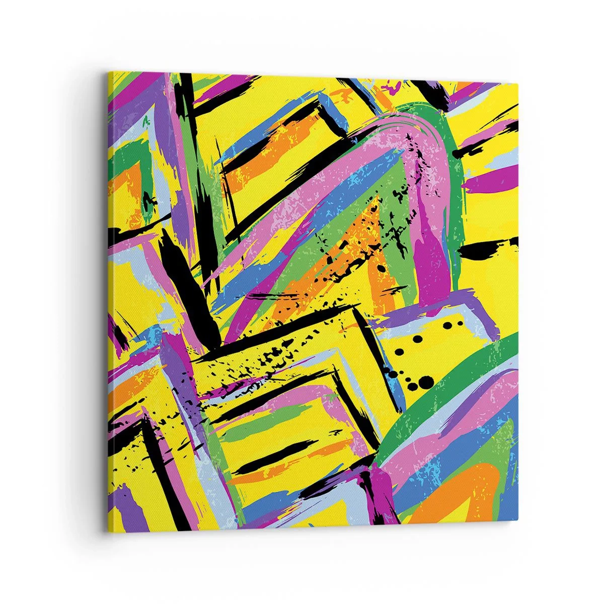 Lærredstryk - Billede på lærred - Han råber af glæde - 70x70 cm