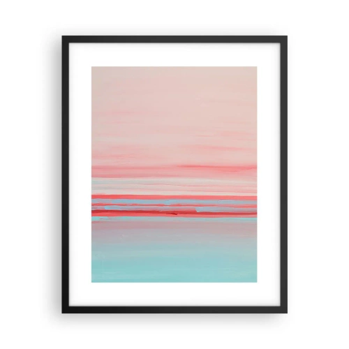 Plakat i sort ramme - Abstraktion ved daggry - 40x50 cm
