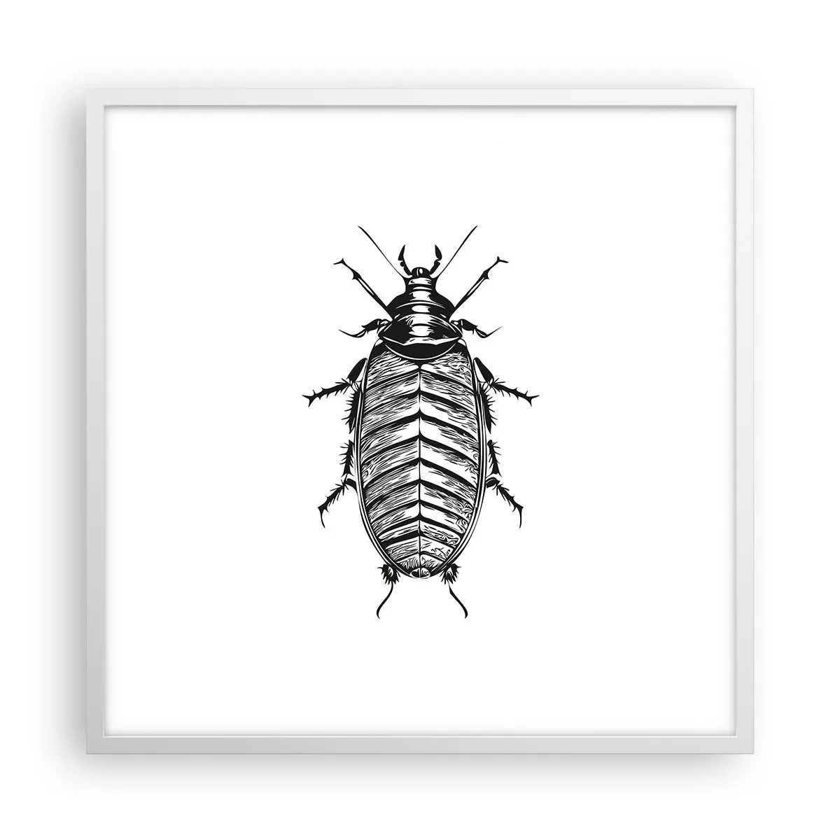 Plakat i hvid ramme - Sikke et eksemplar! - 60x60 cm