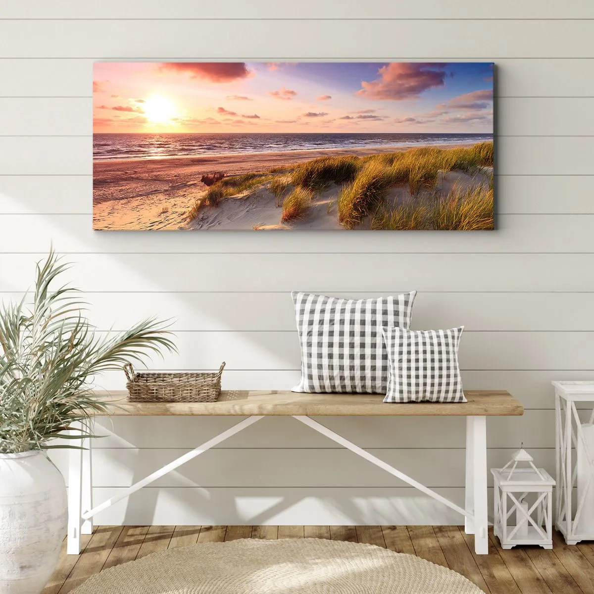 Lærredstryk - Billede på lærred - Luften dufter allerede af sommer - 100x40 cm