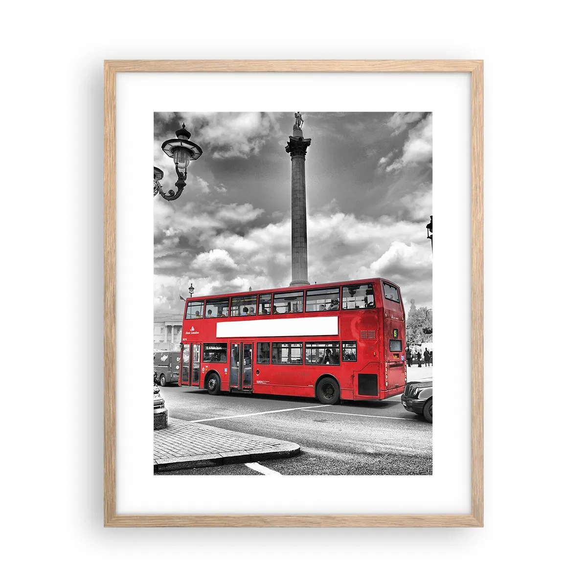 Plakat i ramme af lyst egetræ - Byens sande livsnerve - 40x50 cm