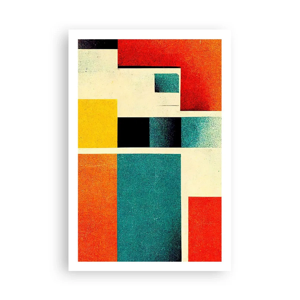 Plakat - Geometrisk abstraktion - god energi - 61x91 cm