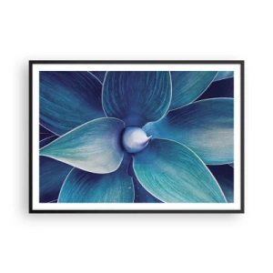 Plakat i sort ramme - Blå fra himlen - 100x70 cm