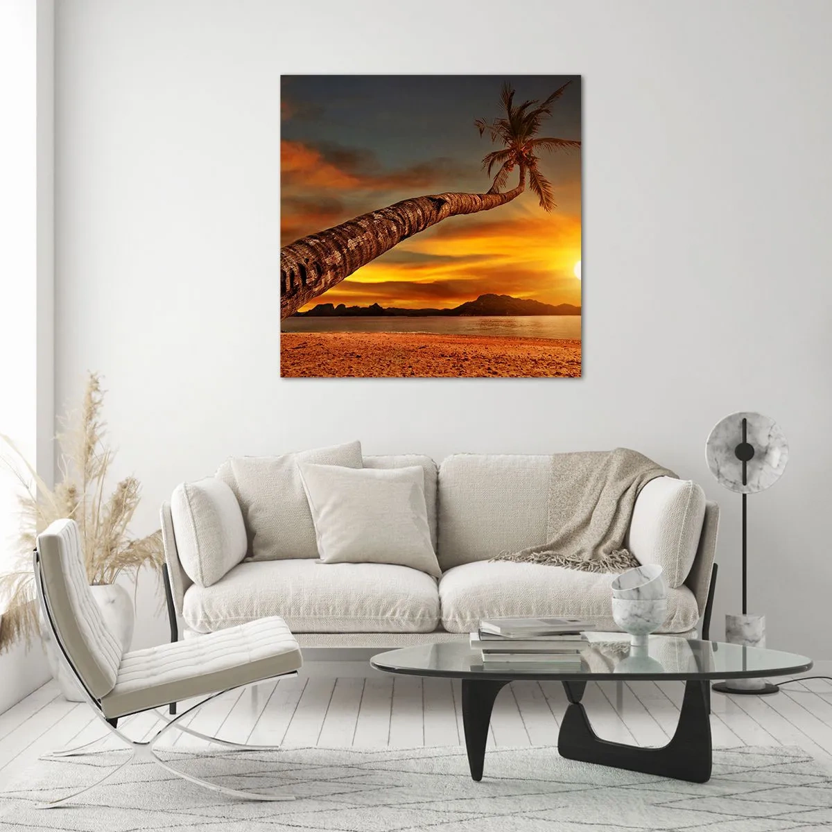 Billede på glas - Eksotisk ferie, eventyr i Caribien - 30x30 cm