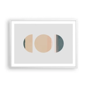 Plakat i hvid ramme - Hjul for hjul - 70x50 cm