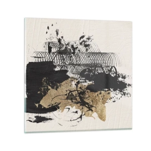 Billede på glas - Komposition med lidenskab - 70x70 cm