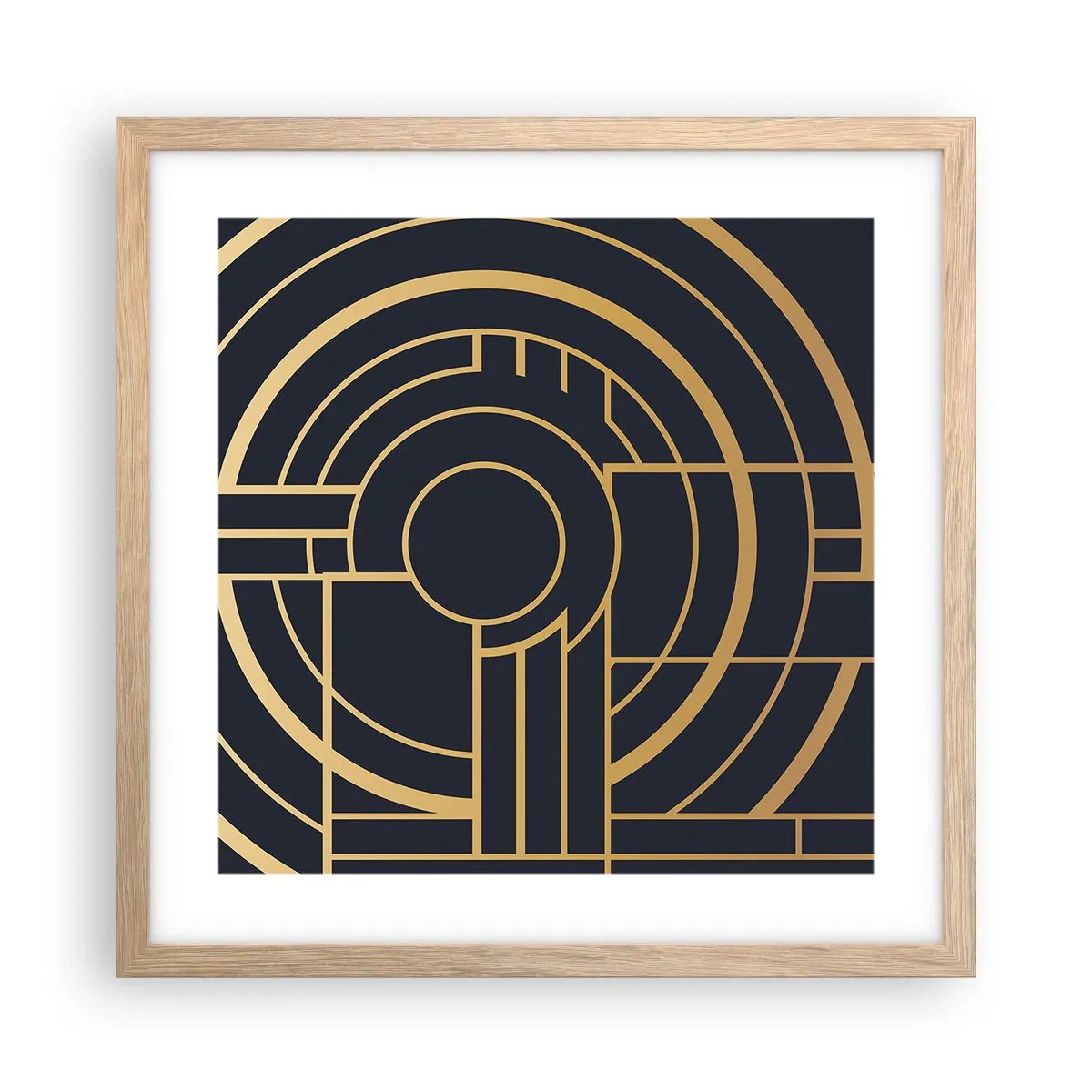 Plakat i ramme af lyst egetræ - At vende tingene på hovedet - 40x40 cm