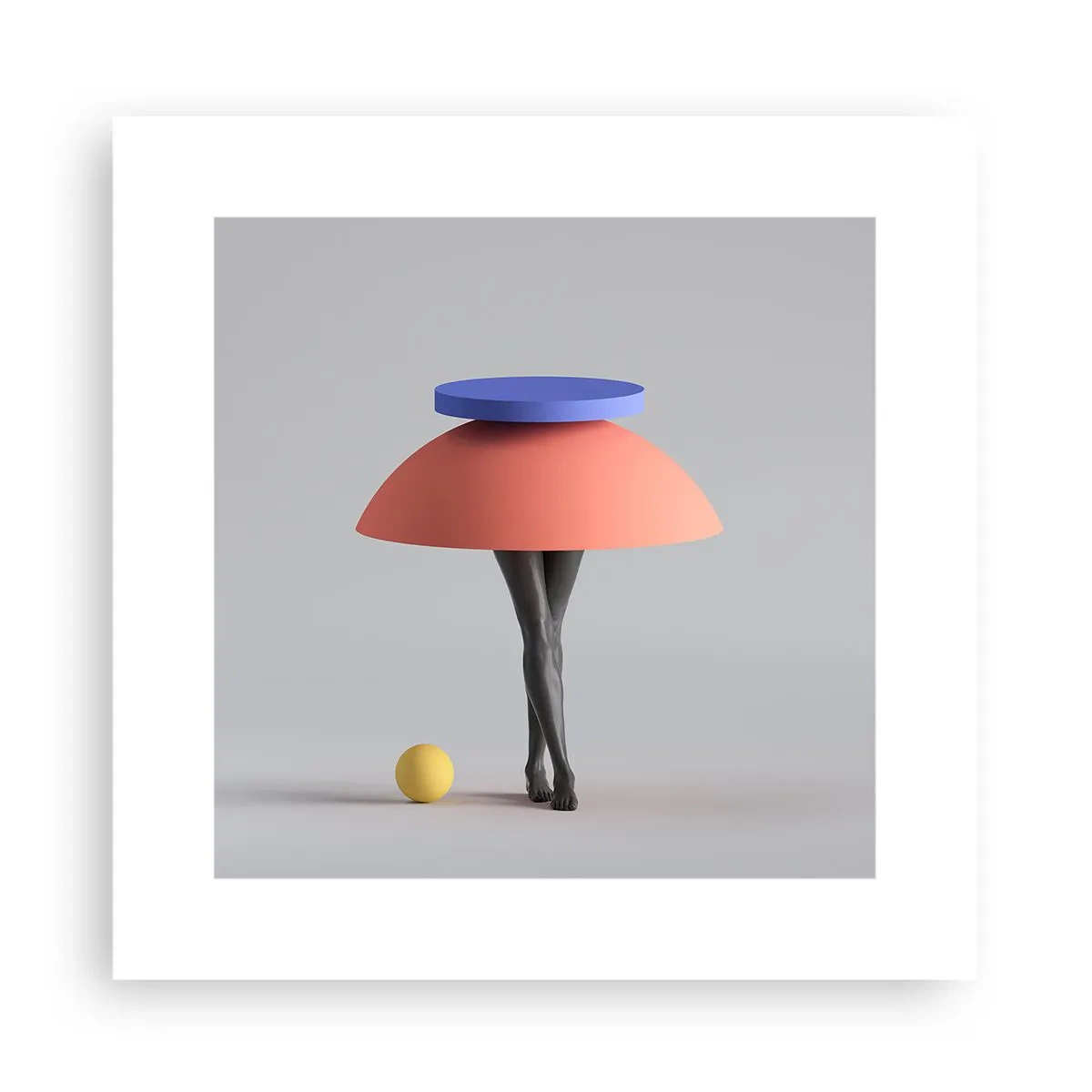 Plakat - Surrealistisk komposition - 30x30 cm