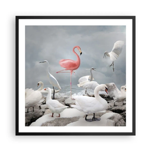 Plakat i sort ramme - Hvor kommer jeg fra? - 60x60 cm