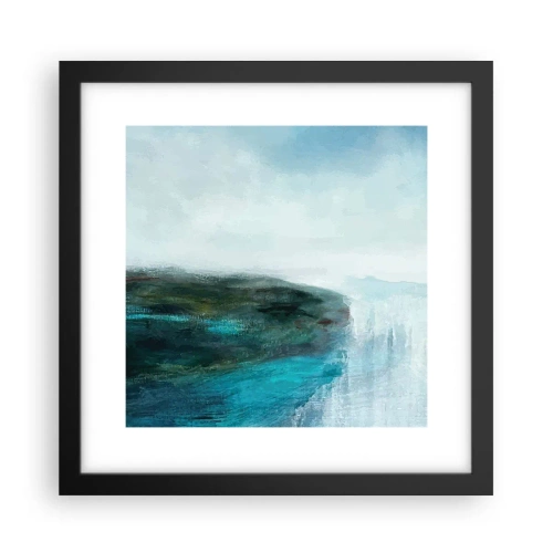 Plakat i sort ramme - Marin abstraktion - 30x30 cm