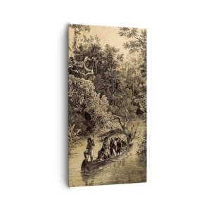 Lærredstryk - Billede på lærred - Rejsen til kilden - 65x120 cm