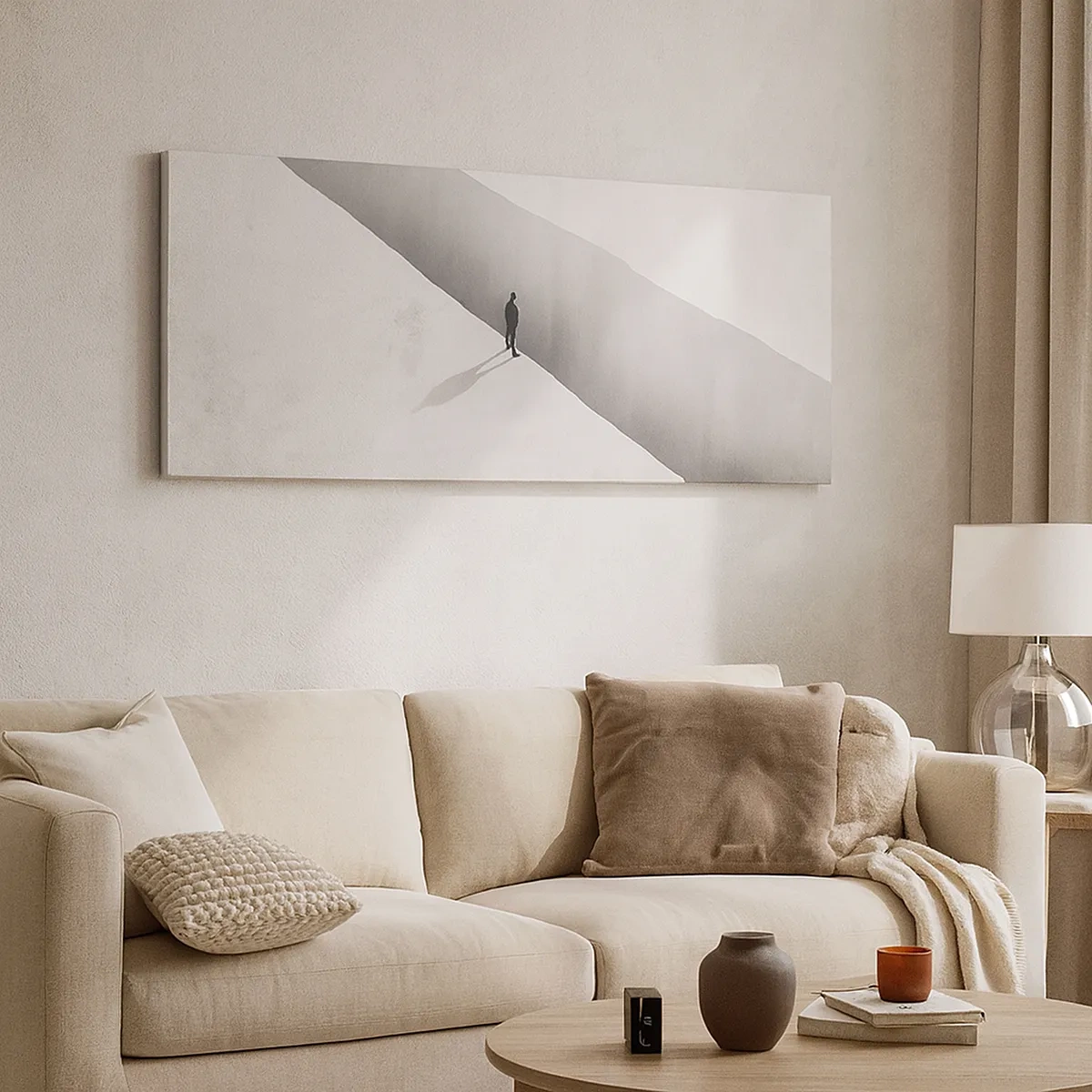 Lærredstryk - Billede på lærred - Lys destination - 30x30 cm