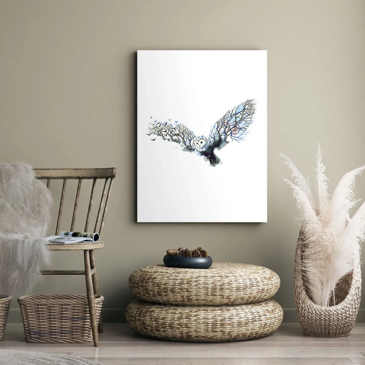 Lærredstryk - Billede på lærred - På skovens vinger - 50x70 cm