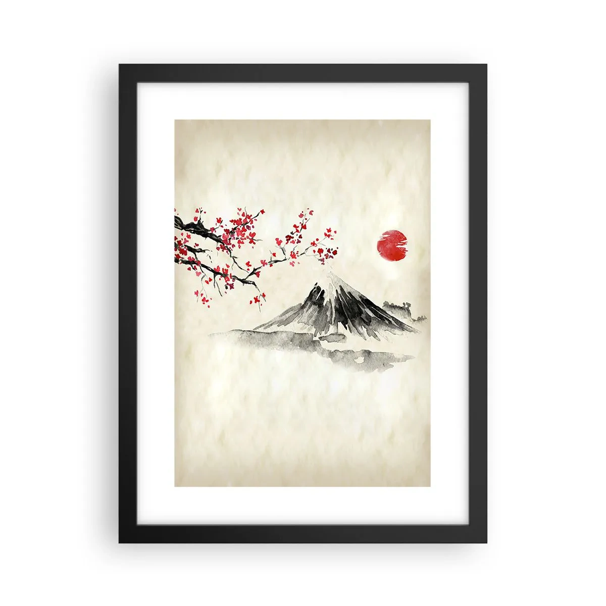 Plakat i sort ramme - Bliv forelsket i Japan - 30x40 cm