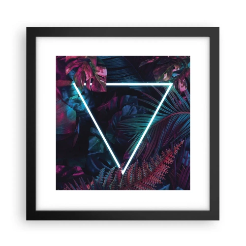 Plakat i sort ramme - Have i disco-stil - 30x30 cm